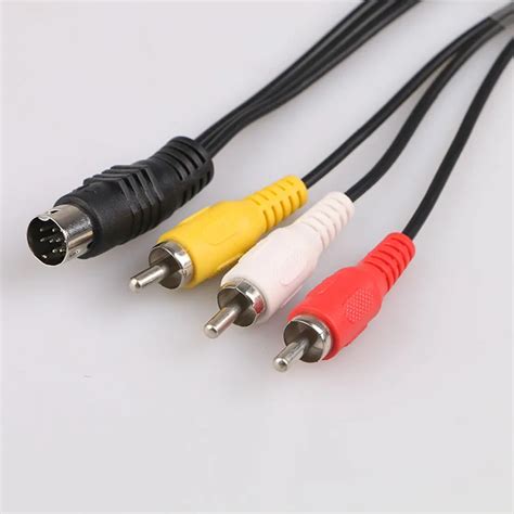 Male To Male S Video Mini Din 9 Pin To 3 Rca Video Cable Buy 9 Pin