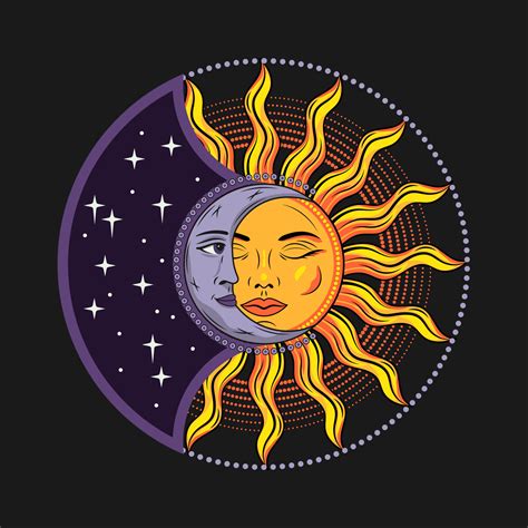 eclipse  sun crescent moon mythological medieval fairytale