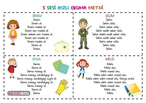 S Sesi Hızlı Okuma Eduhol Etkinlik İndir Oyun Oyna Test Çöz Video İzle