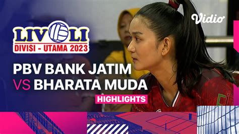 playoff putri pbv bank jatim  bharata muda highlights livoli