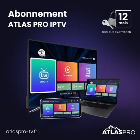 Atlas Pro ONTV 12 Mois 2 ÉCRAN Abonnements officiel