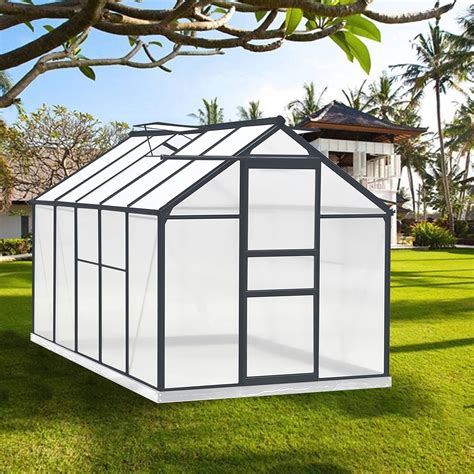 Veikou 6 X 10 Aluminum Greenhouse Kit For Outdoor Walk In