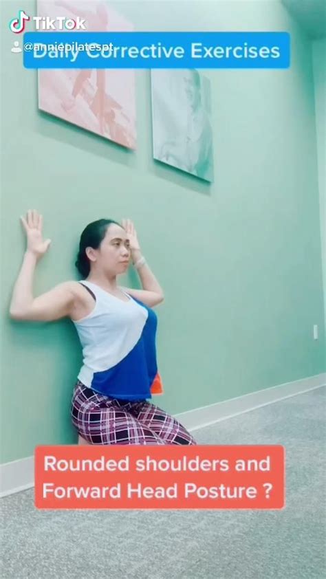 Rounded Shoulders And Forward Head Posture Wall Exefcises Fix Video