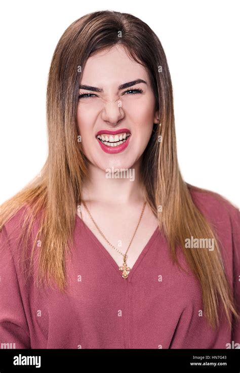 Portrait Of Angry Young Woman Stock Photo Alamy
