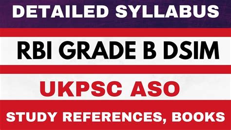 Syllabus Of RBI Grade B DSIM Study Material Syllabus Of Ukpsc ASO