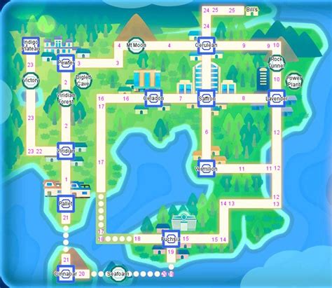 All Pokemon Map Location In Pokemon Let S Go Pikachu Eevee