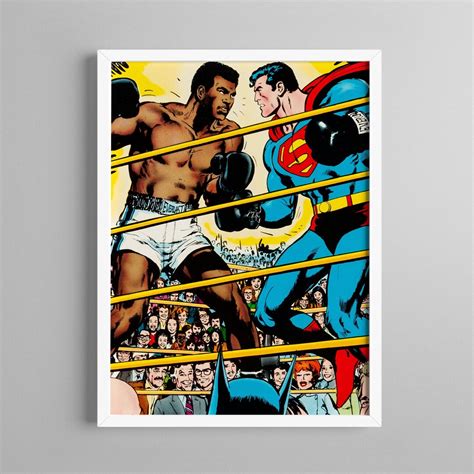 Superman Vs. Muhammad Ali DC Comix Cover Poster Print - Etsy