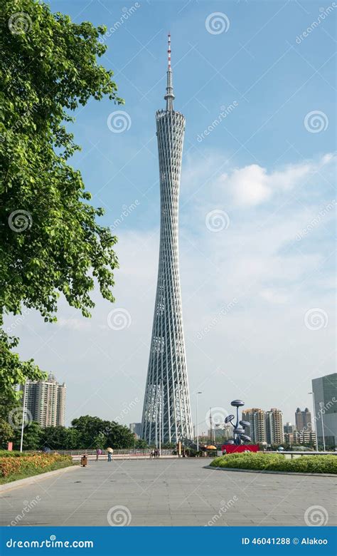 Canton tower Guangzhou editorial stock photo. Image of destination ...