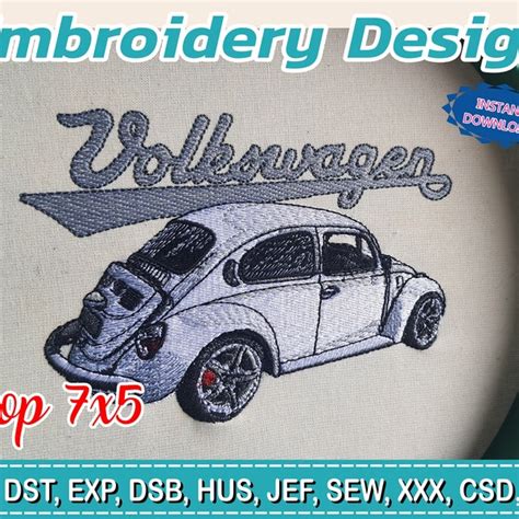 Vw Beetle Embroidery Etsy