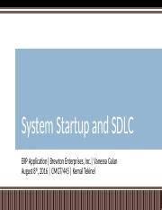 Wk Individual Ppt System Startup And Sdlc Erp Application Brewton