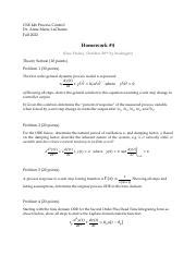 HW2 Solution Pdf ChE 446 Process Control Dr Anna Marie LaChance Fall