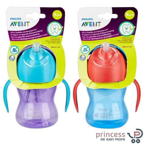 Philips Avent Strohhalmbecher 200ml Mit Griffen Princess Kinderwagen