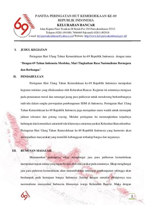 Proposal Peringatan Hut Ri Example