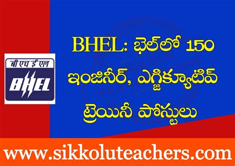 Bhel Recruitment Apply Online For Engineers Executive Trainee