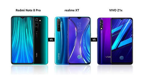 Redmi Note 8 Pro Vs Realme Xt Vs Vivo Z1x Specs Comparison Smartprix Bytes