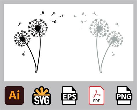 Pusteblume svg Löwenzahn svg Bundle Blumen Clipart Pusteblume