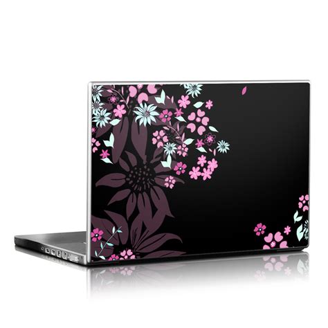 Dark Flowers Laptop Skin Covers Any Laptop Custom Size For Your Laptop For Custom Style And