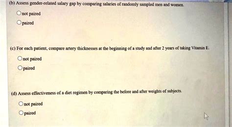 Solved Assess Gender Related Salary Gap By Comparing Salaries Of