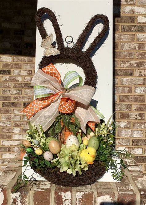 Spring Bunny Grapevine Wreath Bunny Grapevine Wreath Easter Etsy