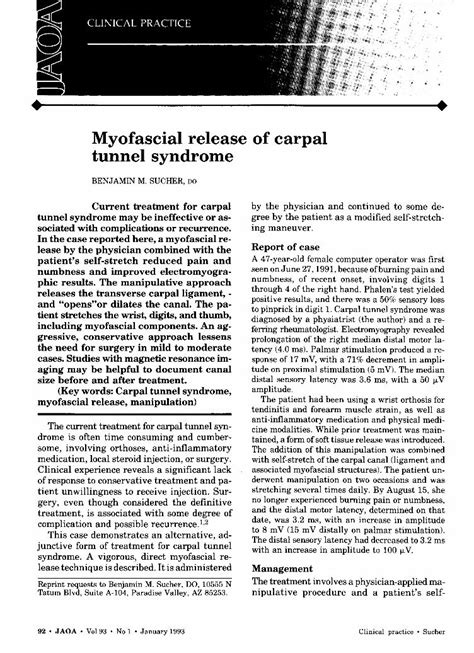 Pdf Myofascial Release Of Carpal Tunnel Syndrome Dokumen Tips