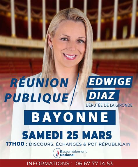 Réunion Publique Edwige Diaz Rassemblement National 64