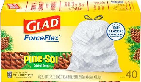 Glad Forceflex Bolsas De Basura Altas Con Cord N Para Cocina