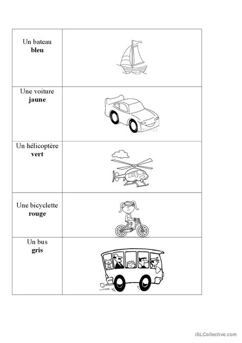 Exercice Sur Les Couleurs Compréhens… English Esl Worksheets Pdf And Doc