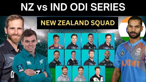 New Zealand ODI Squad For India India Tour Of New Zealand 2022 ODI