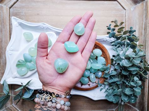 Aqua Blue Onyx Tumbled Stone Angelic Roots