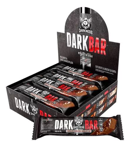 Barra Dark Bar Chocolate Ao Leite Chips 8un 90g Darkness Frete Grátis