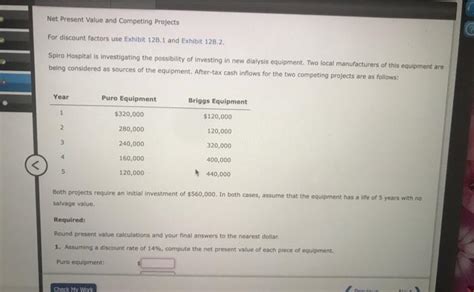 Solved Net Present Value And Competing Projects For Discount Chegg