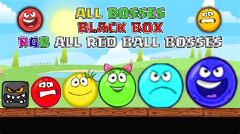 Red Ball 4 RGB All Red Ball Bosses With Background Black Box