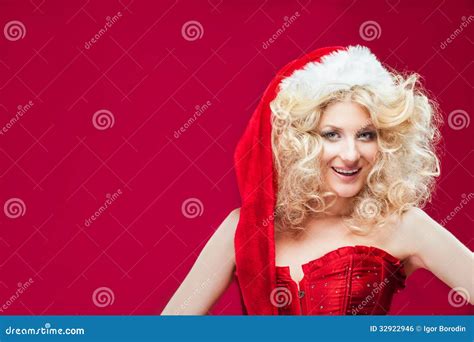 Beautiful Blonde Girl Stock Photo Image Of Makeup Cheerful 32922946
