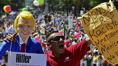 Tens Of Thousands Protest Against Trump In Mexico