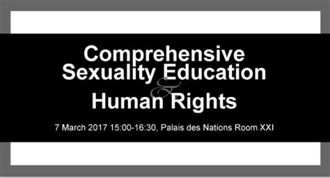 Hrc34 Panel Highlights Comprehensive Sexuality Education And Human Rights Sexual Rights Initiative