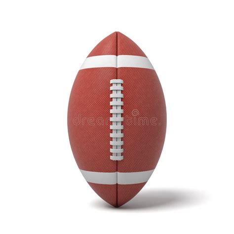 3d Rendering Of A Red Oval Ball For American Football On A White