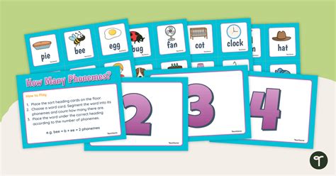 How Many Phonemes Sorting Activity Teach Starter