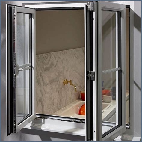 Double Glazed Aluminum Frame Tempered Glass Swing Window