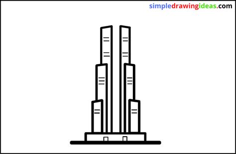 How To Draw Burj Khalifa Tower Easy Things To Draw Simple Drawing Ideas