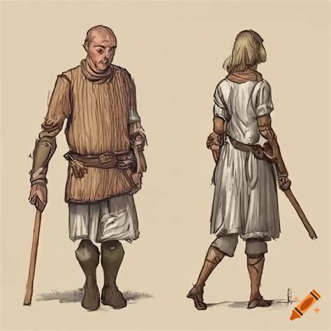 Medieval Fantasy Concept Art Of A Peasant On Craiyon