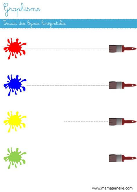 Graphisme Tracer Des Lignes Horizontales Ma Maternelle