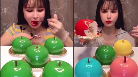 Asmr Apple Cake Different Types Of Cake Eating Sounds Mukbang Compilation 食物 吃播 Youtube