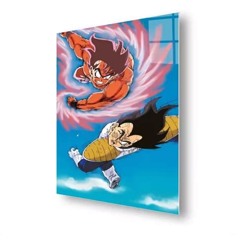 Cuadro Metalico Goku Vs Vegeta Dragon Ball Z Arte Aluminio Meses Sin