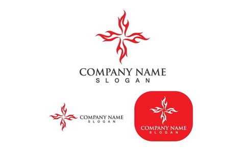 Fire Red Hot Logo Flame Art V Logo Template