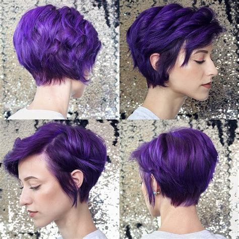 Great Purple Short Hair Styles Cute Ponytails Long Asian Girl ...