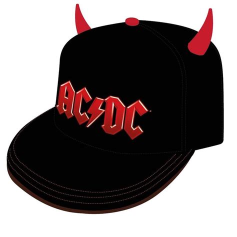 Acdc Logo And Horn Premium Cap Wanted