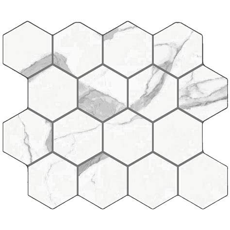 Eternity 3 Hex Mosaic White Tile Market Of Delaware