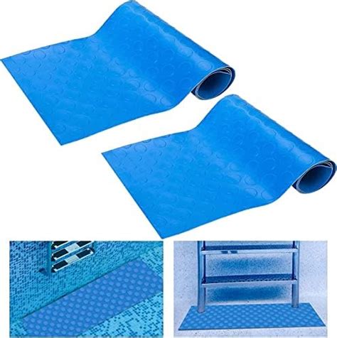 2 Pièces Polychlorure de Vinyle PVC Tapis Échelle avec Tapis détape