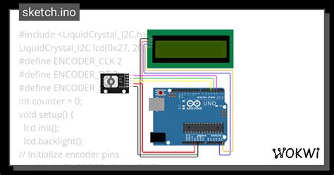 Rotary Encoder Ino Wokwi ESP32 STM32 Arduino Simulator