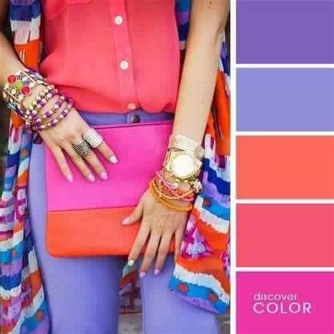 Purple Color Combinations For Clothes Colourful Outfits Color Pairing